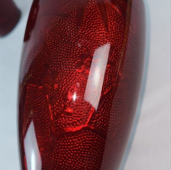 Pair Of Japanese Ginbari Cloisonne Cherry Blossom/Bird Pigeon Blood Vase 7" - Picture 2 of 7